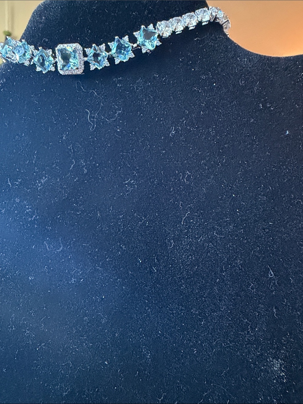 Aquamarine Crystal Choker Necklace